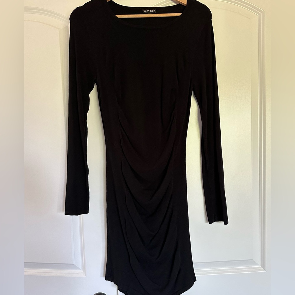 Express Black Long Sleeve Dress